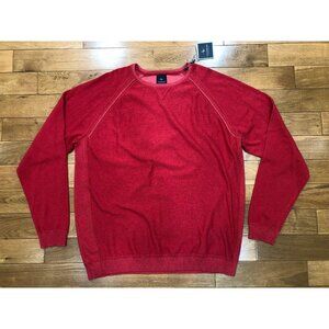 NWT Tailorbyrd 100% Cotton Crew Neck Classic Knit Sweater Nantucket Red Size XL
